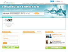Tablet Screenshot of mybiotechcareer.com